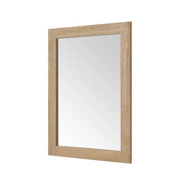 Glacier Bay Huckleberry Vanity Mirror 24x32 Weathered Tan Rectangular Framed Wall Mount Open Box For Homeowners