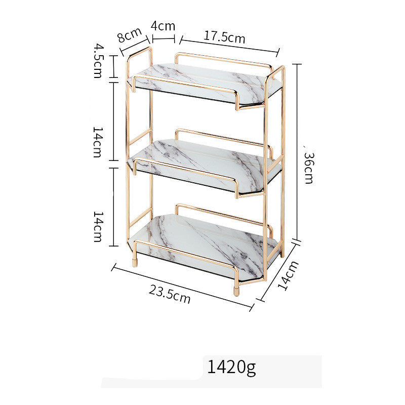 Zhiyou Nordic Inspired Cosmetic Storage Rack For Skincare And Perfume Metal Glass Vanity Organizer For Beauty Enthusiasts