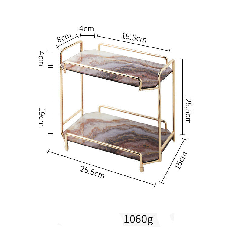 Zhiyou Nordic Inspired Cosmetic Storage Rack For Skincare And Perfume Metal Glass Vanity Organizer For Beauty Enthusiasts