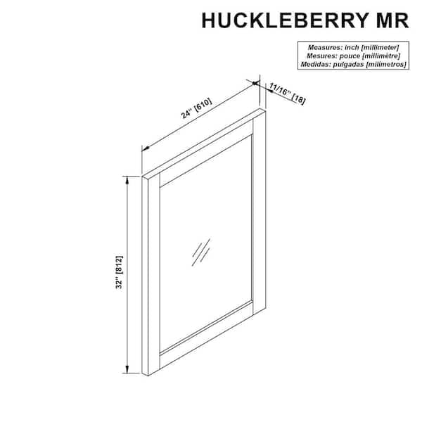 Glacier Bay Huckleberry Vanity Mirror 24x32 Weathered Tan Rectangular Framed Wall Mount Open Box For Homeowners