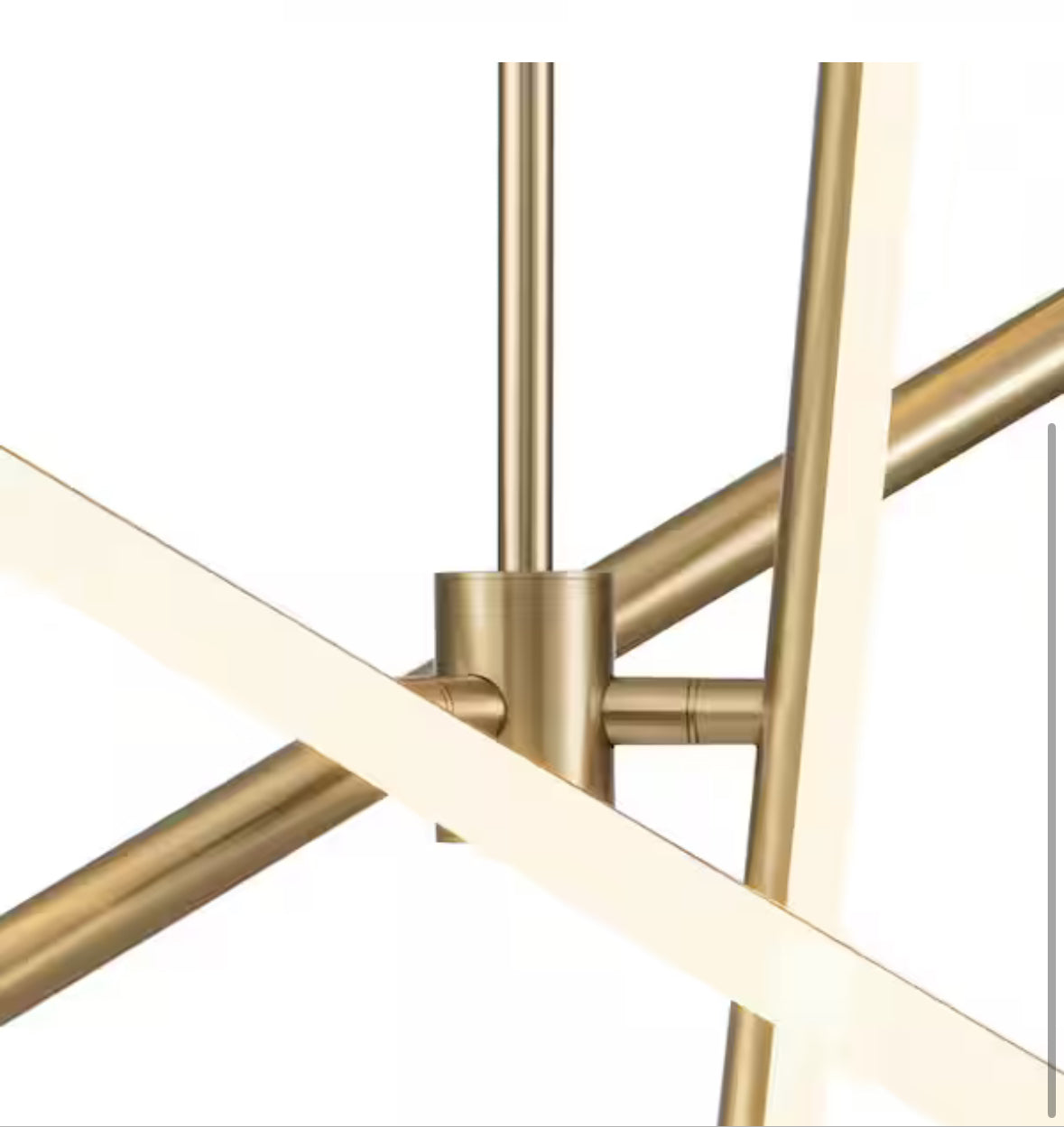 HUOKU LED Sputnik Chandelier Dimmable Integrated LED Rotatable Tubes Aged Brass For Dining Rooms