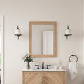 Glacier Bay Huckleberry Vanity Mirror 24x32 Weathered Tan Rectangular Framed Wall Mount Open Box For Homeowners