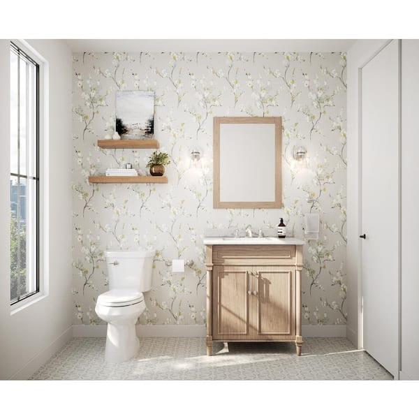 Glacier Bay Huckleberry Vanity Mirror 24x32 Weathered Tan Rectangular Framed Wall Mount Open Box For Homeowners