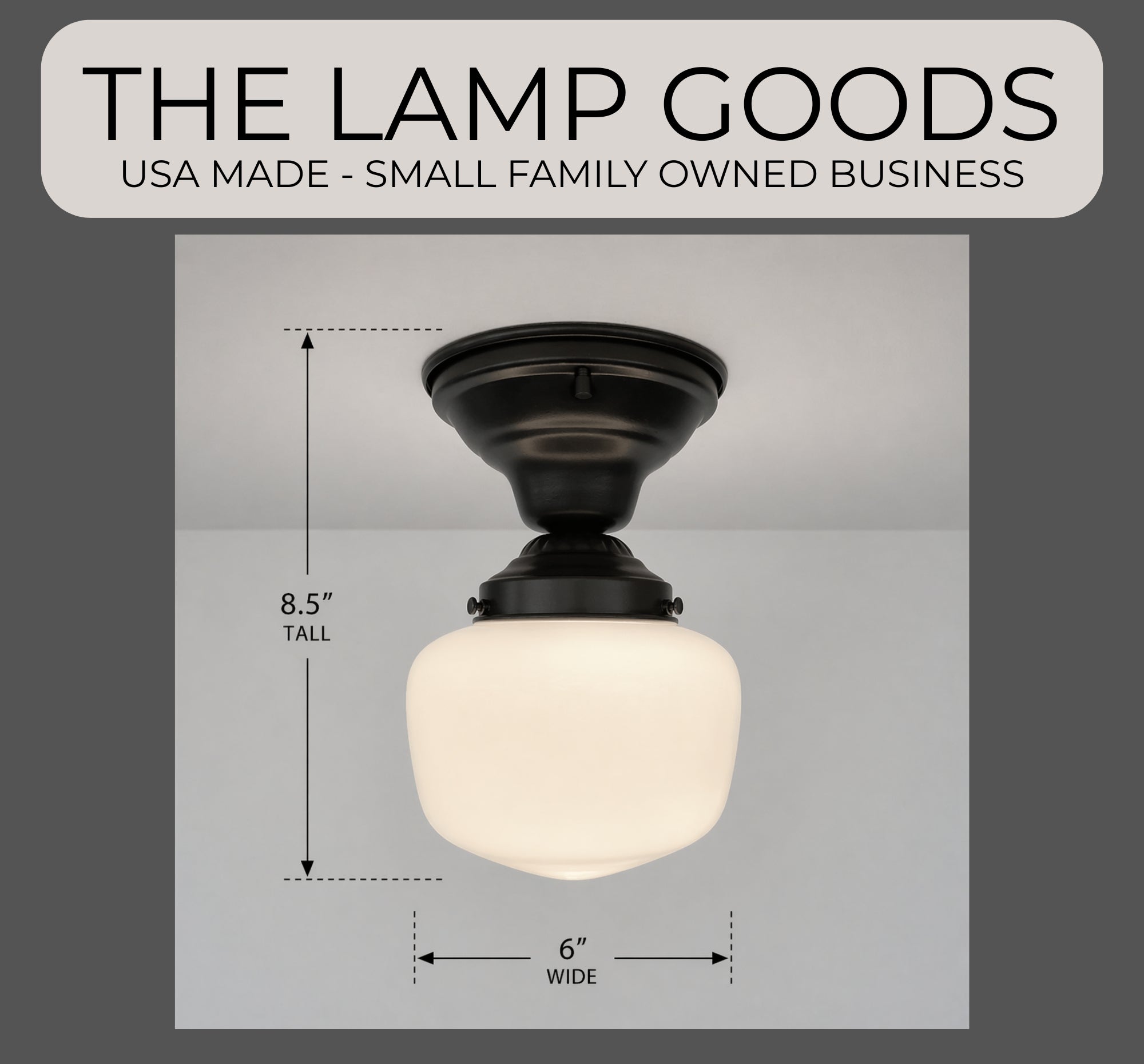 Simple Milk Glass Schoolhouse Ceiling Light Warm Glow Home