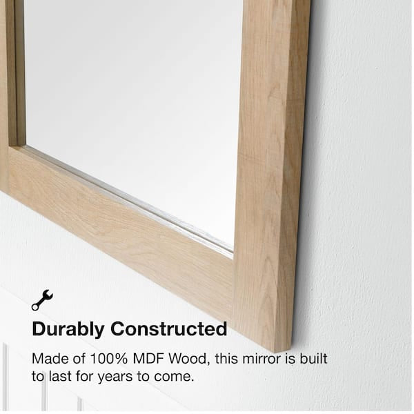 Glacier Bay Huckleberry Vanity Mirror 24x32 Weathered Tan Rectangular Framed Wall Mount Open Box For Homeowners