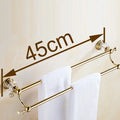 DecorBites™ Crystal Gold Double Towel Bar for Bathroom, 60cm Length