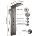 DecorBites™ Dark Grey Shower Column with Massage System and Tub Spout