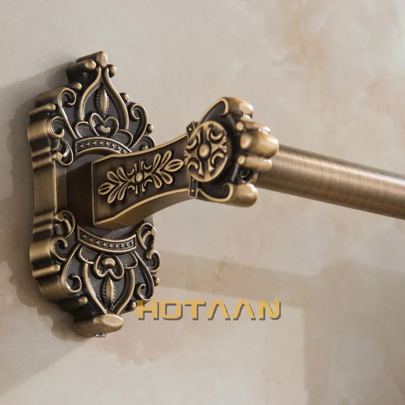 DecorBites™ Antique Brass Towel Bar - Wall Mounted Bathroom Accessories