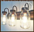 Mason Jar Vanity Light For Farmhouse Bathrooms Three Jar Shades Warm Ambience And Modern Glow