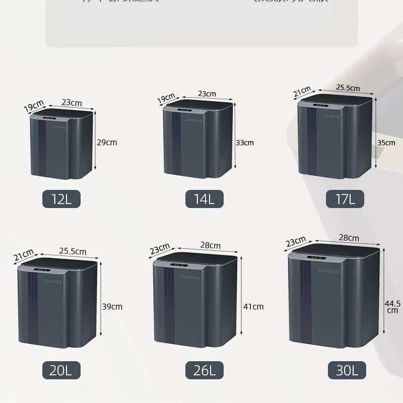 DecorBites™ 20L Smart Sensor Trash Can: Luxury Garbage Bucket for Kitchen, Bathroom, and Toilet