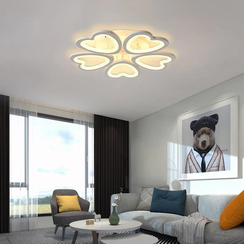 DecorBites™ 5-Light Acrylic LED Ceiling Chandelier for Modern Living Room Bedroom