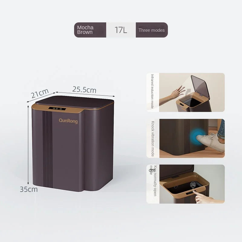 DecorBites™ 20L Smart Sensor Trash Can: Luxury Garbage Bucket for Kitchen, Bathroom, and Toilet