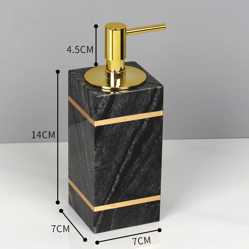 DecorBites™ Black Marble Bathroom Accessories Set