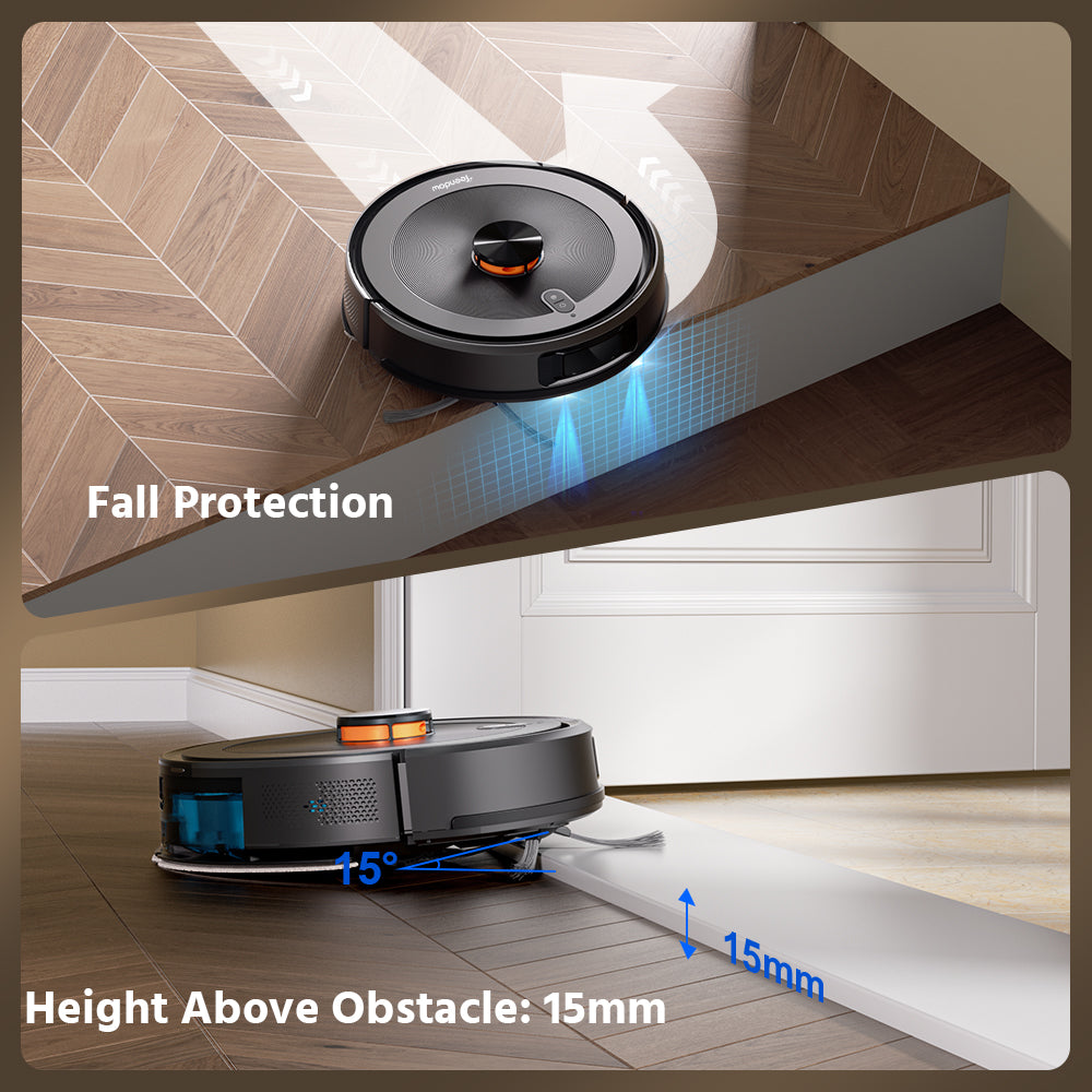 Robot Vacuum Cleaner with Self-Emptying Dustbin and Mopping Function - LDS Laser Technology for Efficient Floor Cleaning