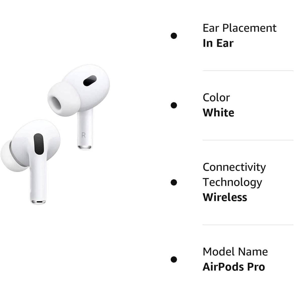 Apple AirPods Pro 2nd Gen Refurbished With Active Noise Cancellation And Adaptive Transparency For Commuters