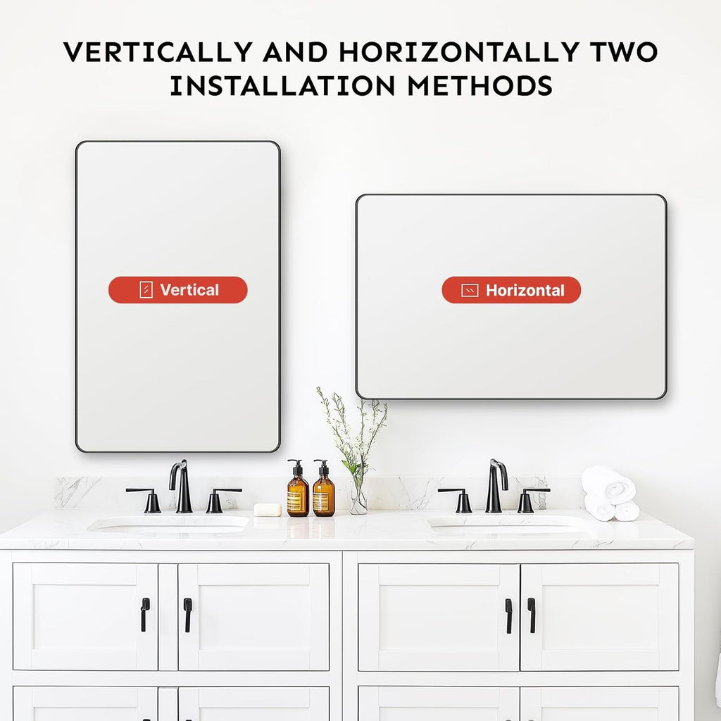 Bathroom Vanity Mirror 30x22 Aluminum Frame Durable