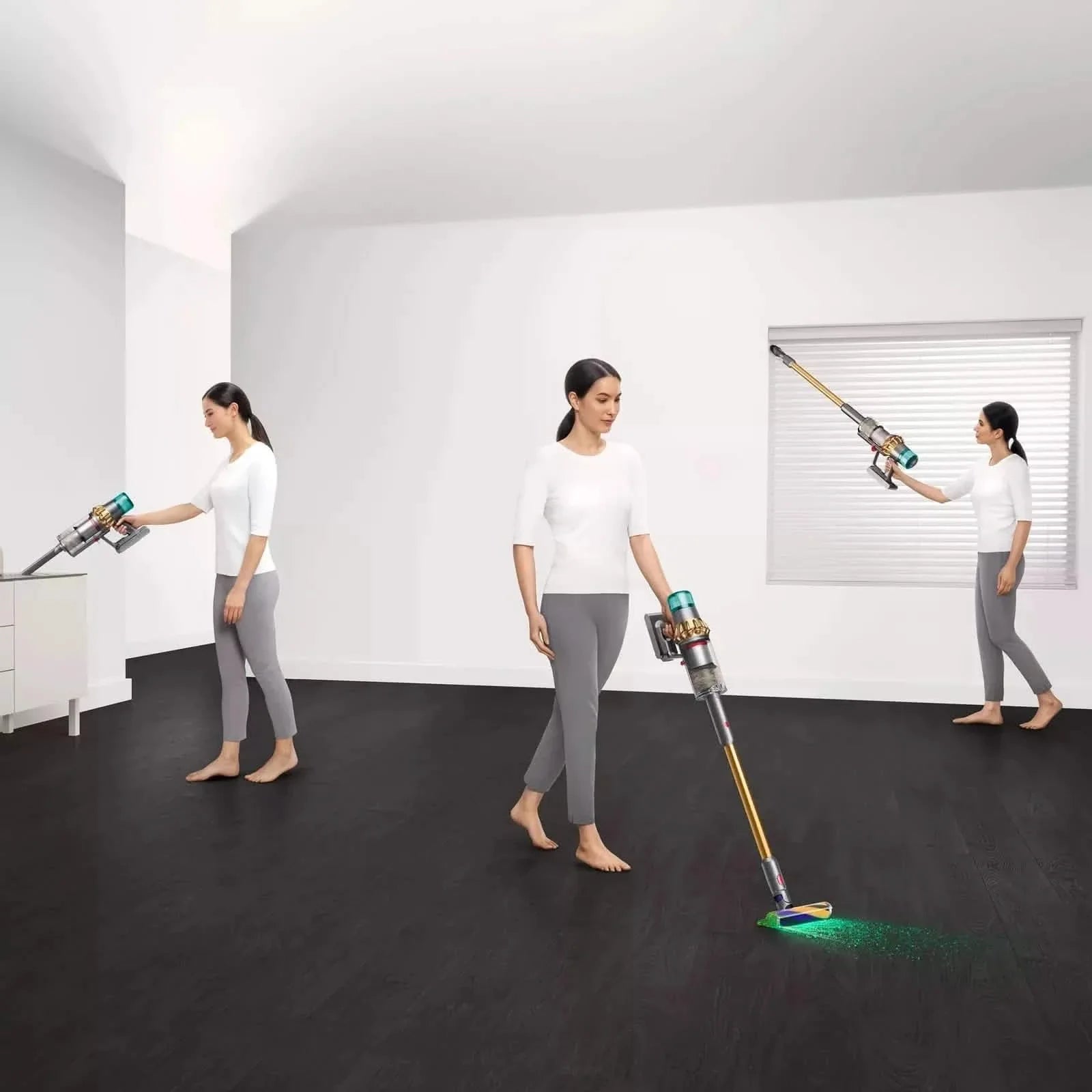 Dyson V15 Detect Absolute Stick Vacuum Cleaner With HEPA Filtration Laser Dust Detection Gold Finish For Pet Owners