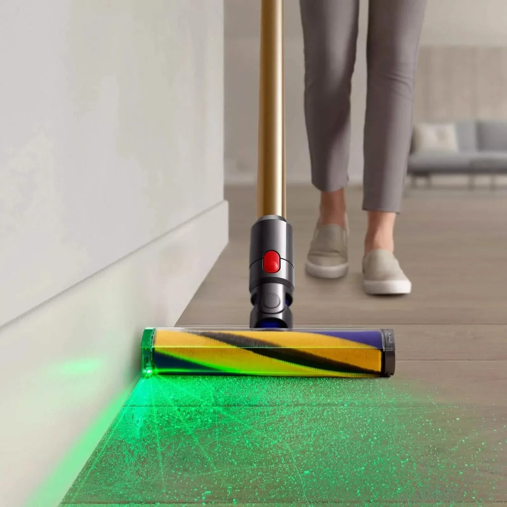 Dyson V15 Detect Absolute Stick Vacuum Cleaner With HEPA Filtration Laser Dust Detection Gold Finish For Pet Owners