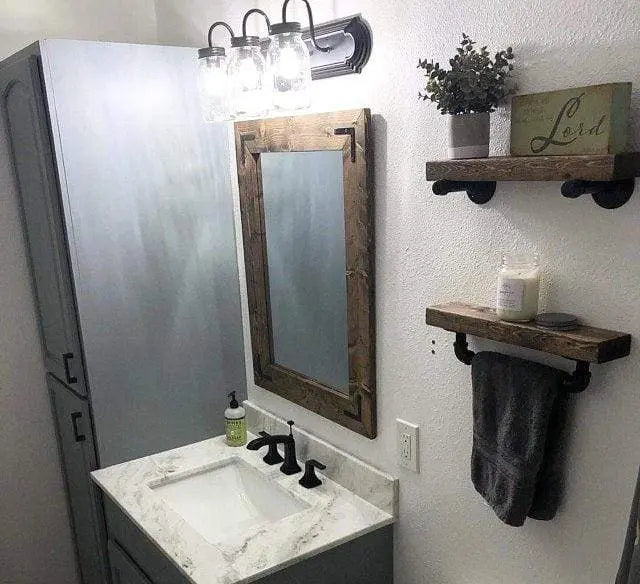 Mason Jar Vanity Light For Farmhouse Bathrooms Three Jar Shades Warm Ambience And Modern Glow