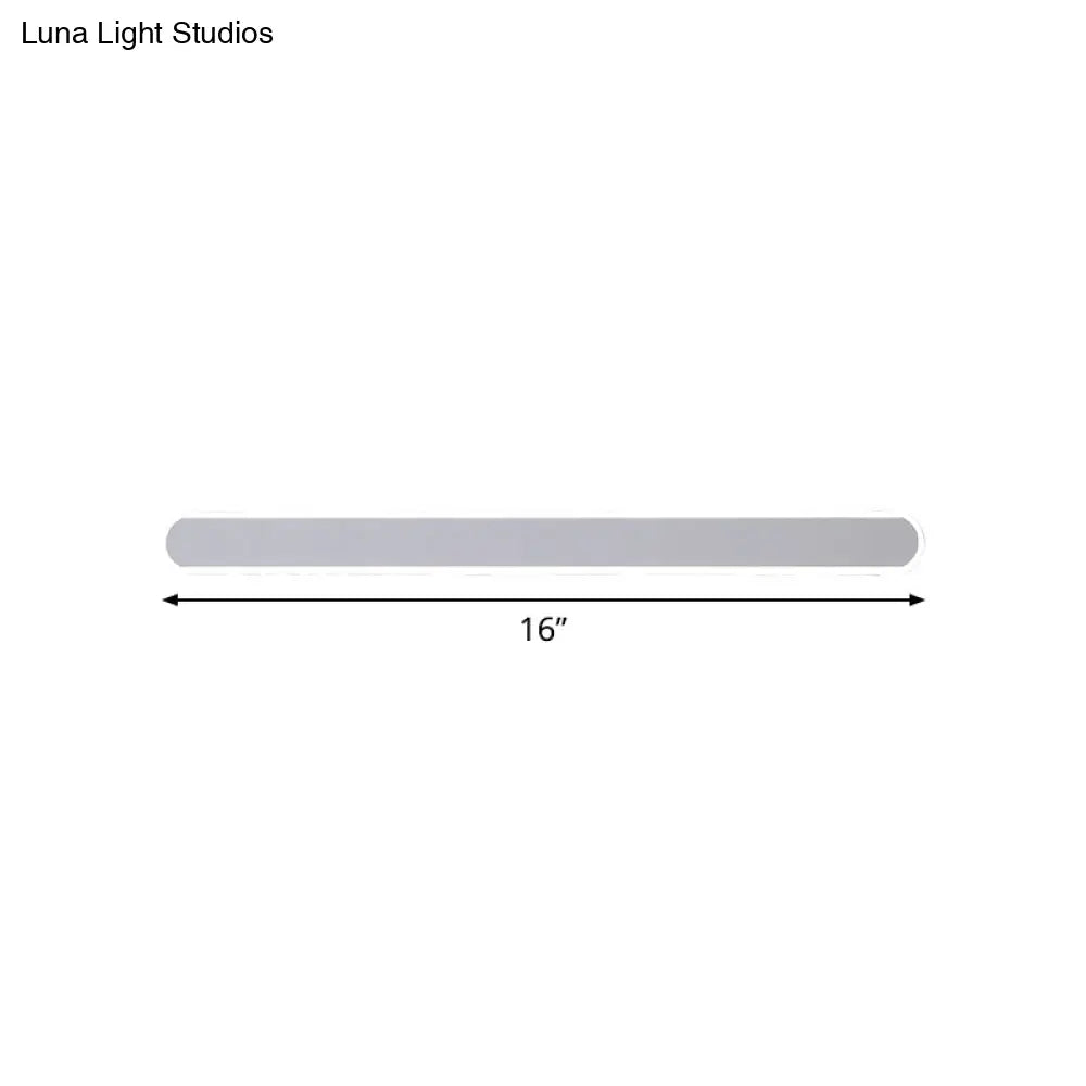 DecorBites™ Minimalist LED Vanity Mirror Light - Oblong Flush Wall Sconce in Warm/White Light, 16/23.5/31.5 Inch Length