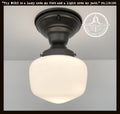 Simple Milk Glass Schoolhouse Ceiling Light Warm Glow Home