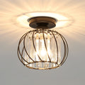 DecorBites™ Small Metal Cage Farmhouse Ceiling Light