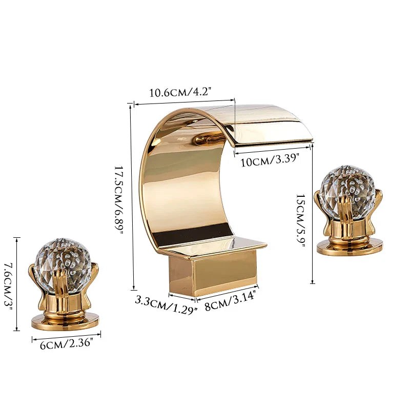 DecorBites™ Waterfall Bathroom Basin Faucet - Hot/Cold Mixer
